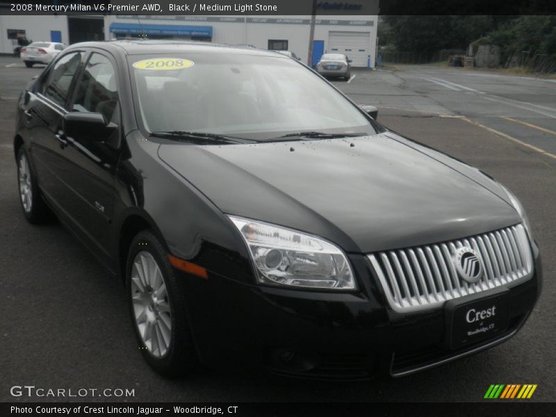 Black / Medium Light Stone 2008 Mercury Milan V6 Premier AWD