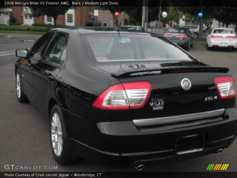 Black / Medium Light Stone 2008 Mercury Milan V6 Premier AWD