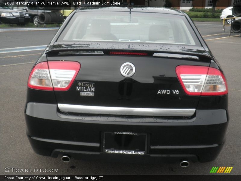 Black / Medium Light Stone 2008 Mercury Milan V6 Premier AWD