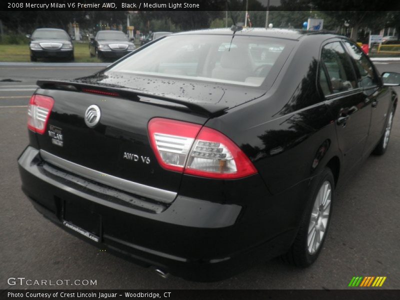 Black / Medium Light Stone 2008 Mercury Milan V6 Premier AWD