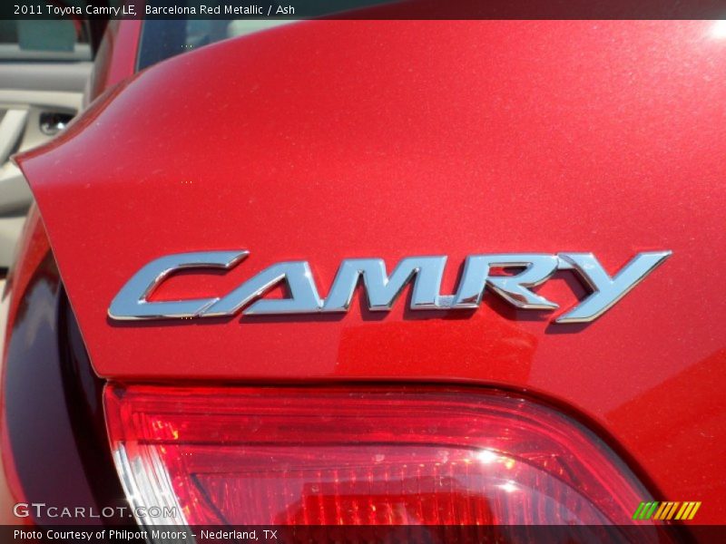 Barcelona Red Metallic / Ash 2011 Toyota Camry LE