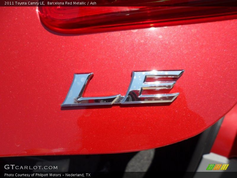 Barcelona Red Metallic / Ash 2011 Toyota Camry LE