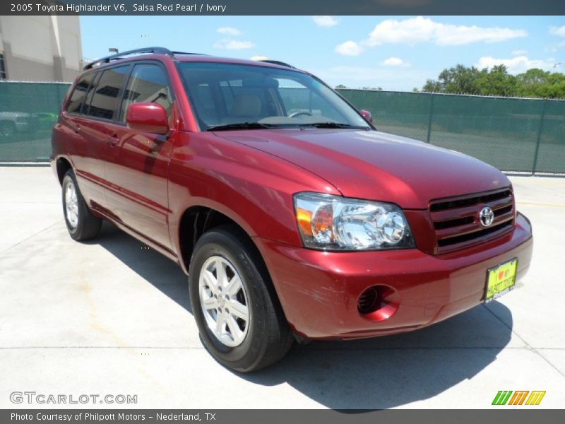 Salsa Red Pearl / Ivory 2005 Toyota Highlander V6