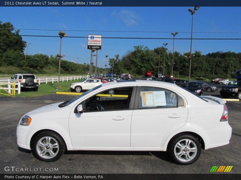 Summit White / Neutral 2011 Chevrolet Aveo LT Sedan
