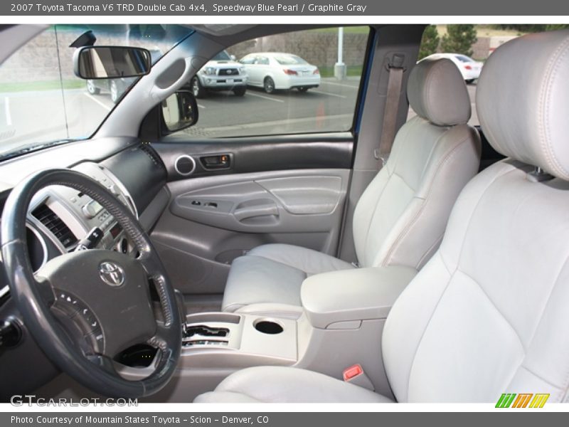 Speedway Blue Pearl / Graphite Gray 2007 Toyota Tacoma V6 TRD Double Cab 4x4