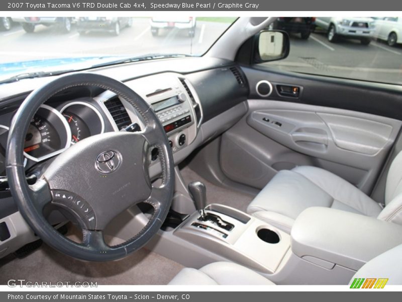 Speedway Blue Pearl / Graphite Gray 2007 Toyota Tacoma V6 TRD Double Cab 4x4