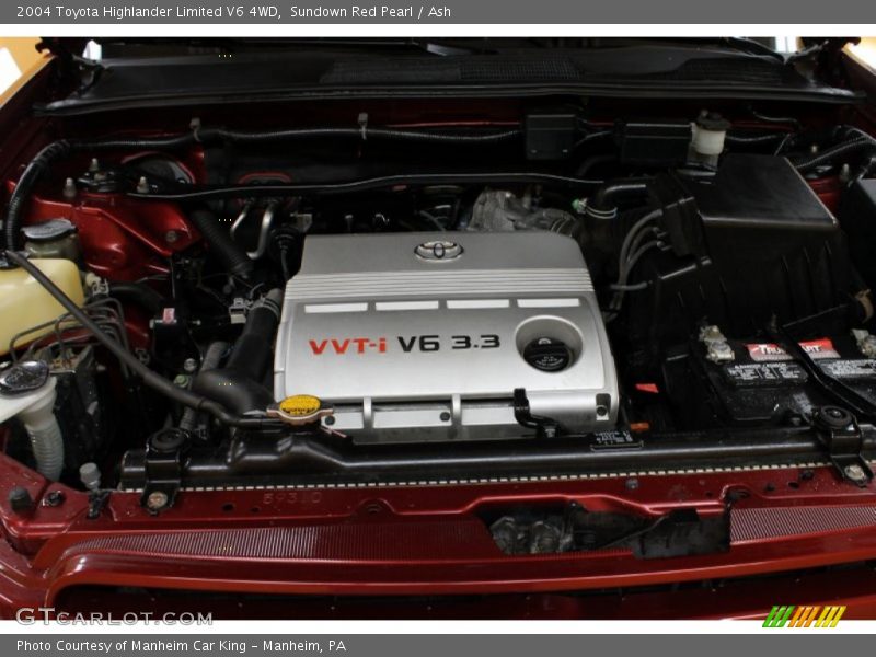 Sundown Red Pearl / Ash 2004 Toyota Highlander Limited V6 4WD