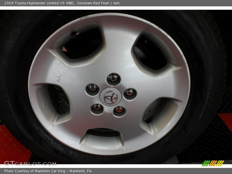 Sundown Red Pearl / Ash 2004 Toyota Highlander Limited V6 4WD