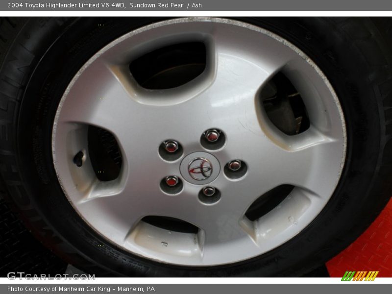 Sundown Red Pearl / Ash 2004 Toyota Highlander Limited V6 4WD