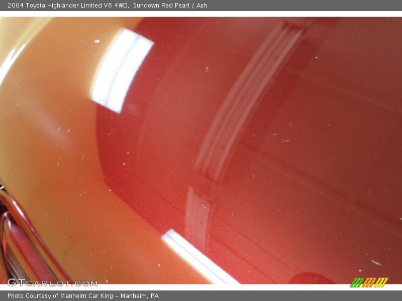 Sundown Red Pearl / Ash 2004 Toyota Highlander Limited V6 4WD