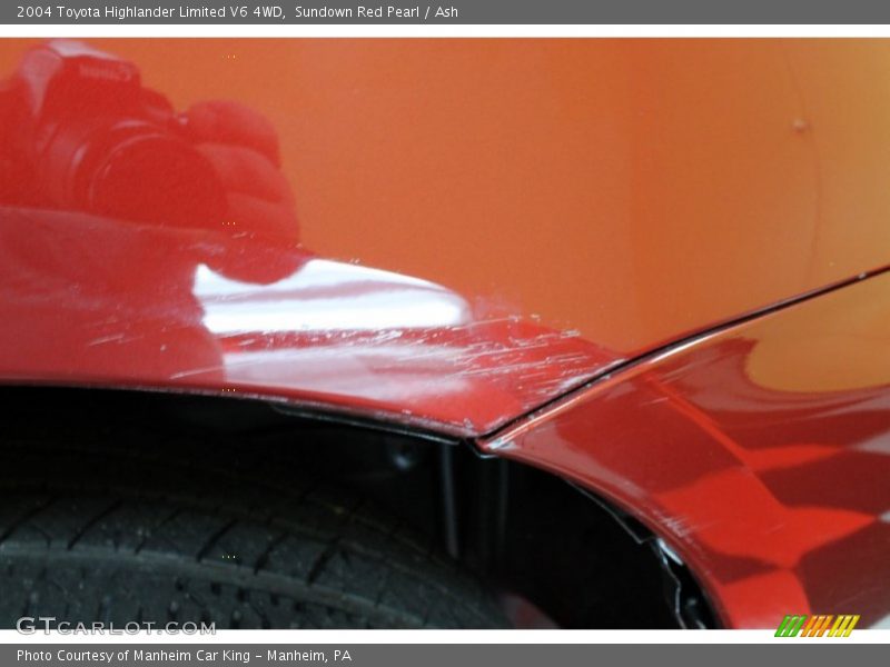 Sundown Red Pearl / Ash 2004 Toyota Highlander Limited V6 4WD