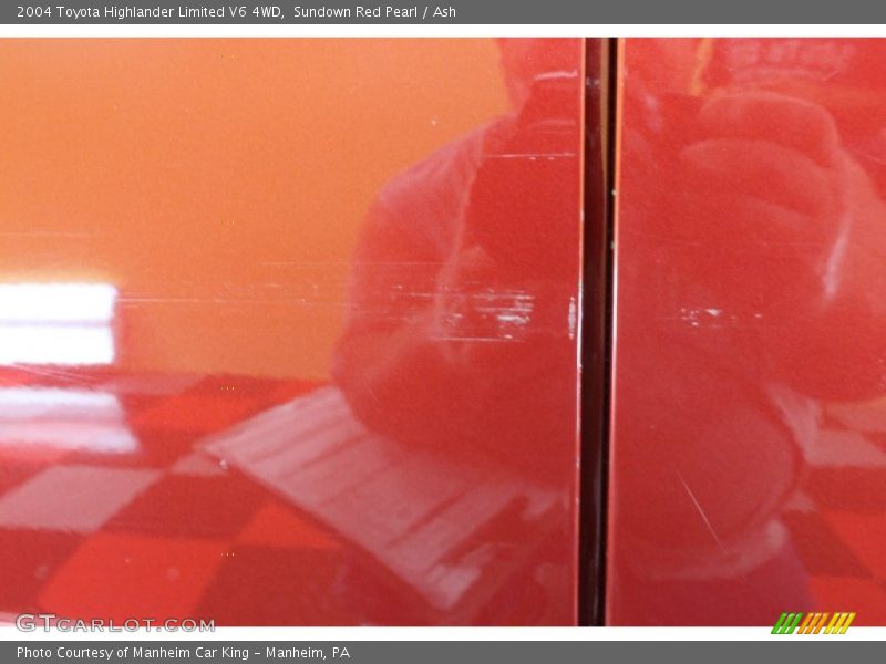 Sundown Red Pearl / Ash 2004 Toyota Highlander Limited V6 4WD