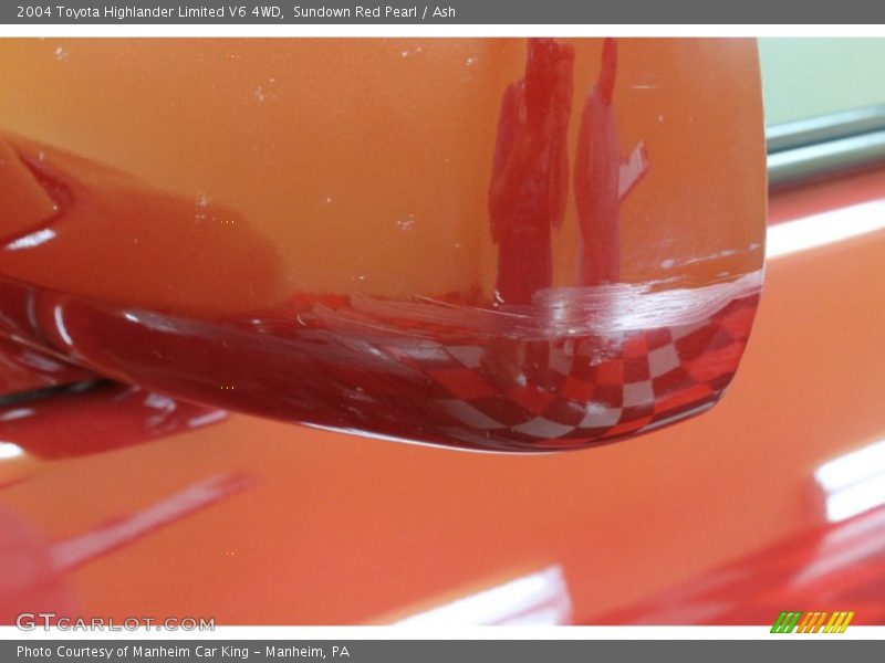 Sundown Red Pearl / Ash 2004 Toyota Highlander Limited V6 4WD