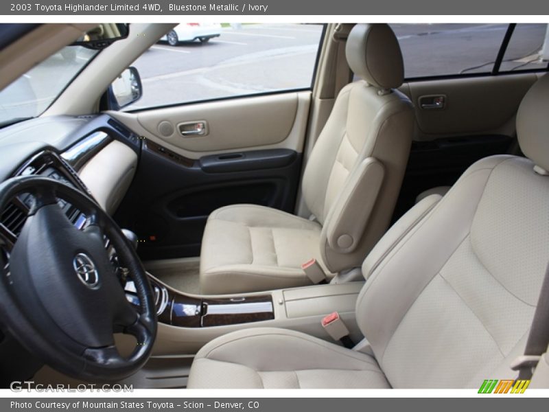 Bluestone Metallic / Ivory 2003 Toyota Highlander Limited 4WD