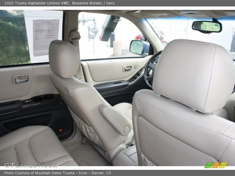 Bluestone Metallic / Ivory 2003 Toyota Highlander Limited 4WD
