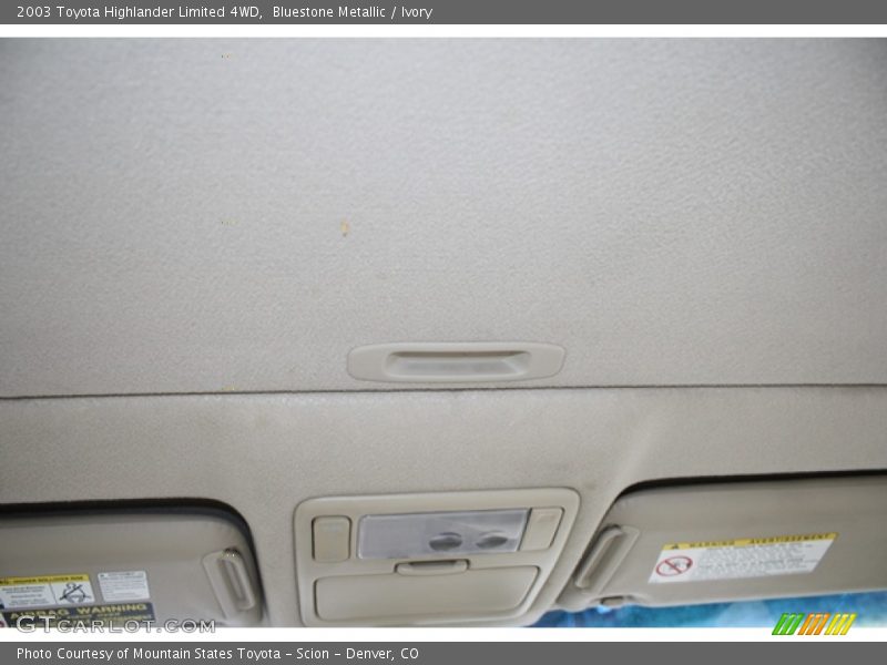 Bluestone Metallic / Ivory 2003 Toyota Highlander Limited 4WD