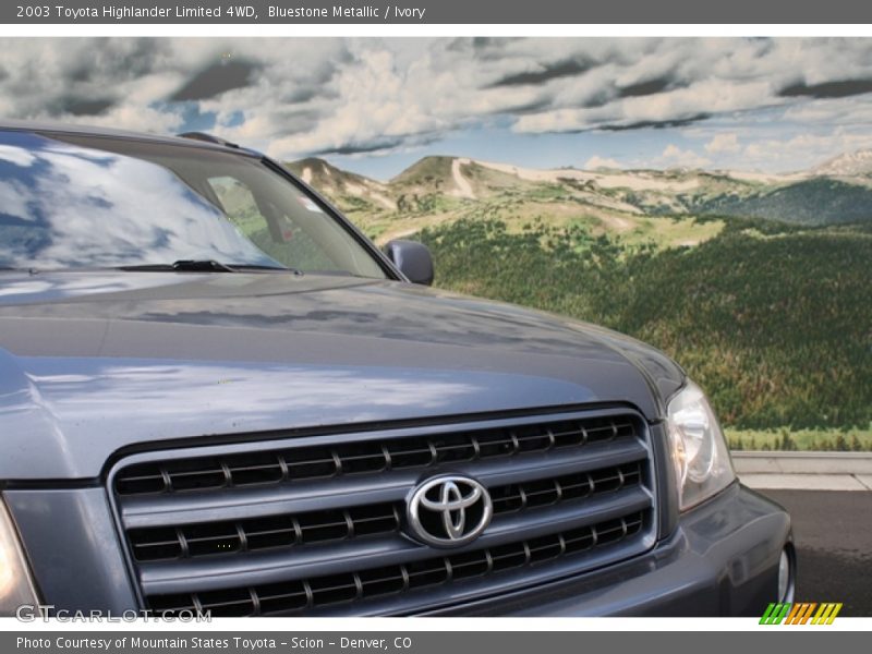 Bluestone Metallic / Ivory 2003 Toyota Highlander Limited 4WD