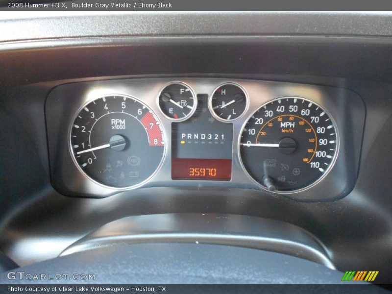 Boulder Gray Metallic / Ebony Black 2008 Hummer H3 X