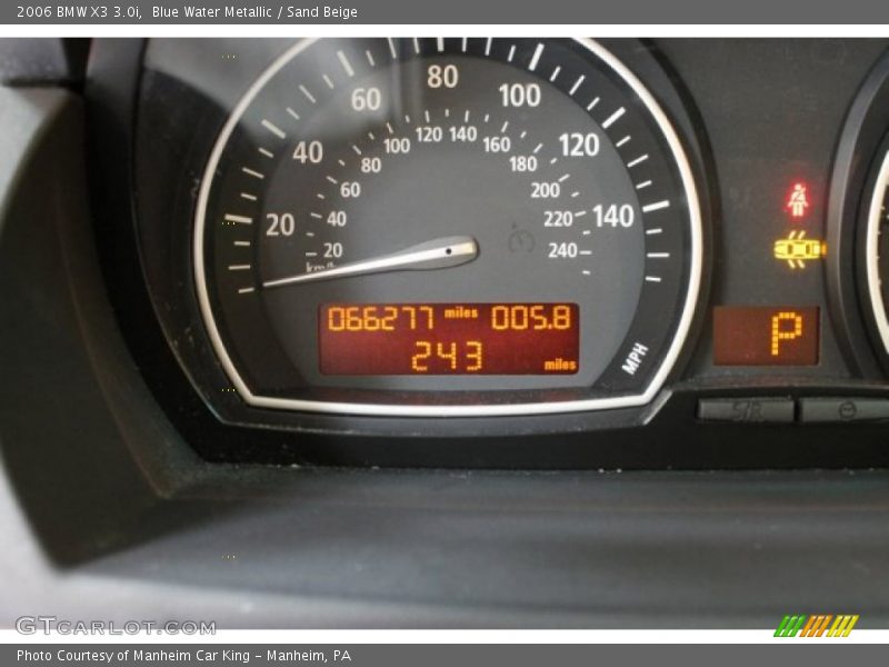Blue Water Metallic / Sand Beige 2006 BMW X3 3.0i