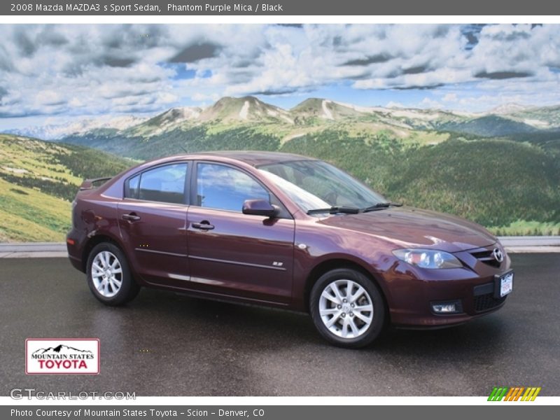 Phantom Purple Mica / Black 2008 Mazda MAZDA3 s Sport Sedan