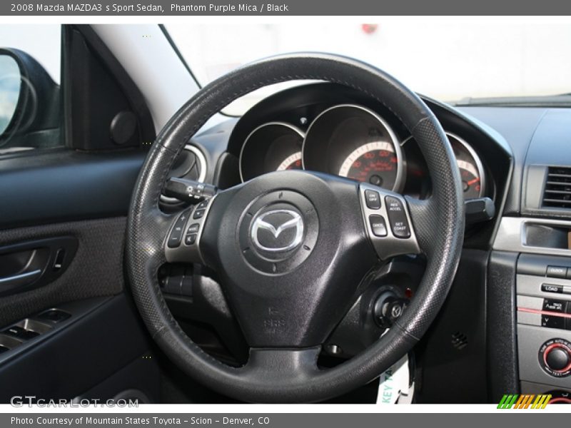 Phantom Purple Mica / Black 2008 Mazda MAZDA3 s Sport Sedan