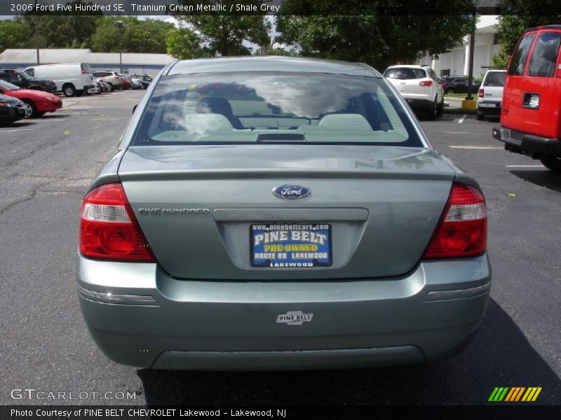 Titanium Green Metallic / Shale Grey 2006 Ford Five Hundred SE