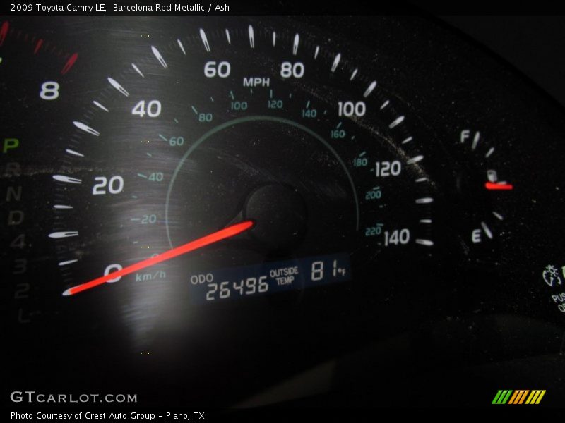Barcelona Red Metallic / Ash 2009 Toyota Camry LE