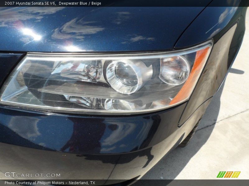 Deepwater Blue / Beige 2007 Hyundai Sonata SE V6