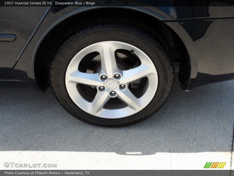 Deepwater Blue / Beige 2007 Hyundai Sonata SE V6