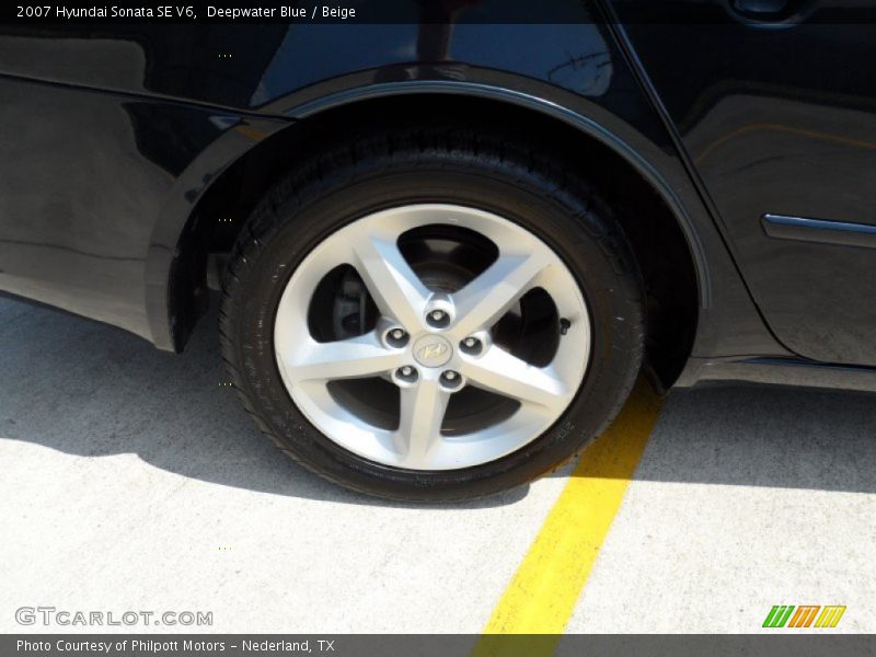 Deepwater Blue / Beige 2007 Hyundai Sonata SE V6