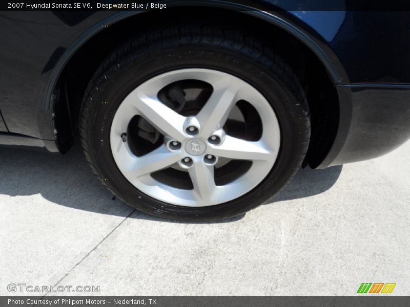 Deepwater Blue / Beige 2007 Hyundai Sonata SE V6