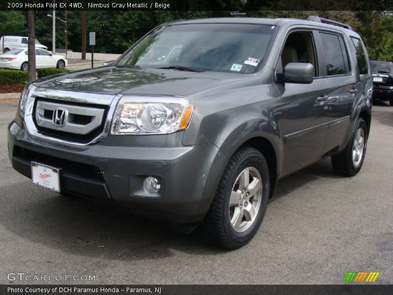 Nimbus Gray Metallic / Beige 2009 Honda Pilot EX 4WD
