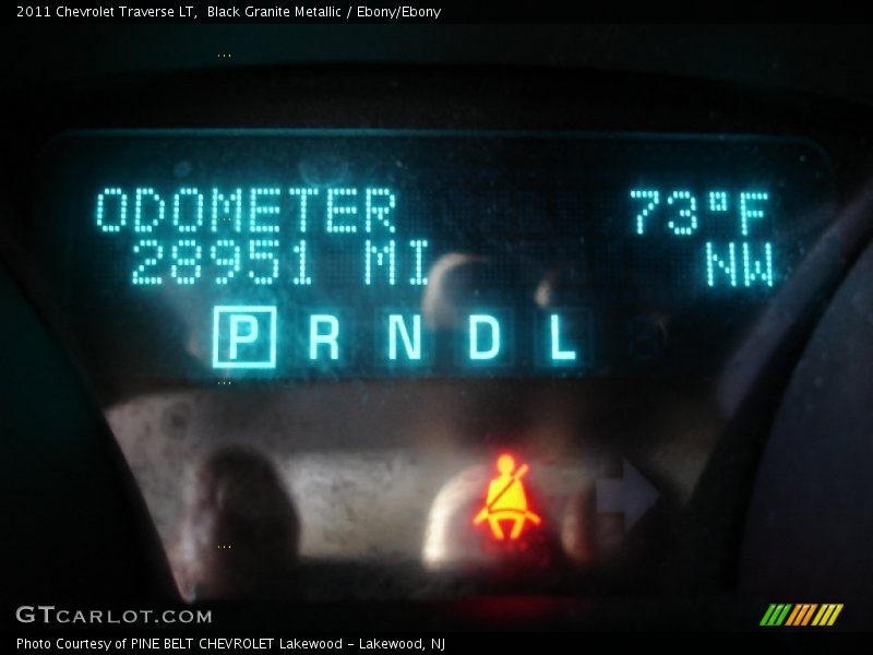 Black Granite Metallic / Ebony/Ebony 2011 Chevrolet Traverse LT