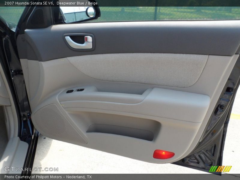 Deepwater Blue / Beige 2007 Hyundai Sonata SE V6