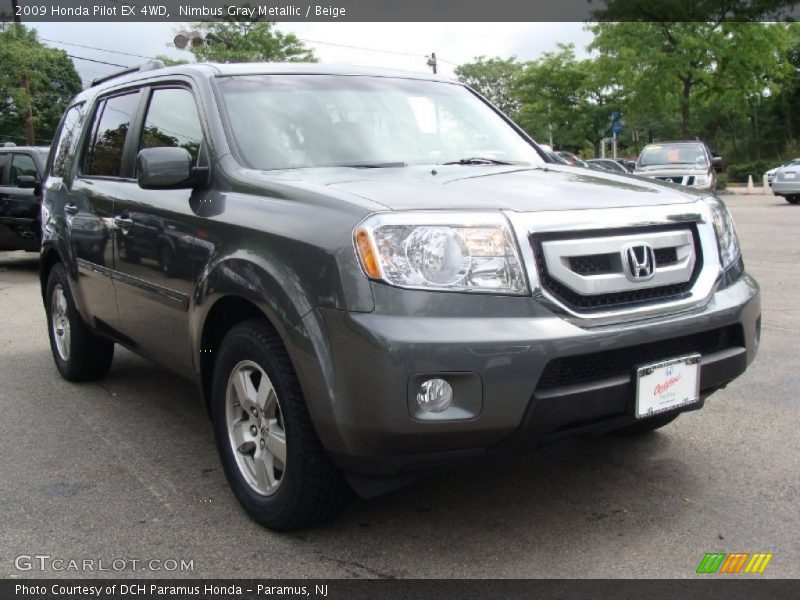 Nimbus Gray Metallic / Beige 2009 Honda Pilot EX 4WD