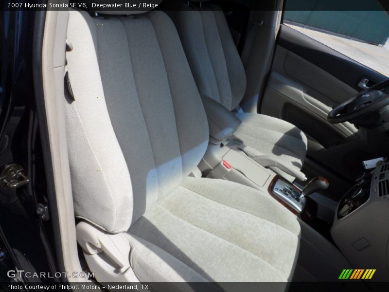 Deepwater Blue / Beige 2007 Hyundai Sonata SE V6