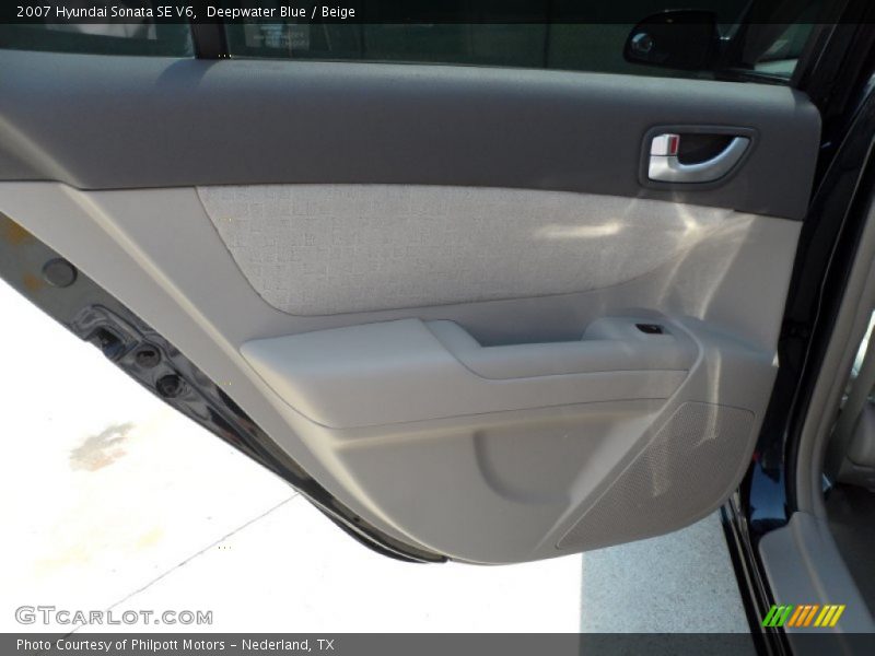 Deepwater Blue / Beige 2007 Hyundai Sonata SE V6