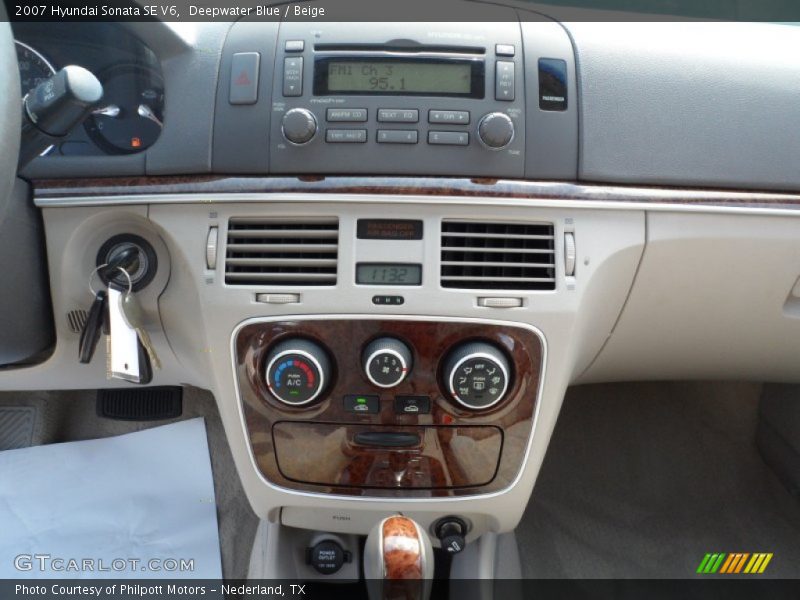 Deepwater Blue / Beige 2007 Hyundai Sonata SE V6
