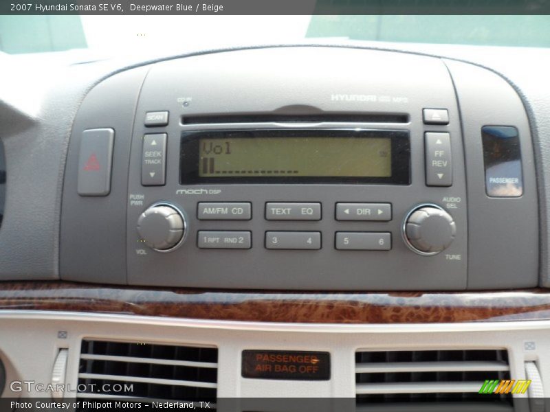Deepwater Blue / Beige 2007 Hyundai Sonata SE V6