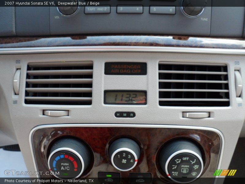 Deepwater Blue / Beige 2007 Hyundai Sonata SE V6