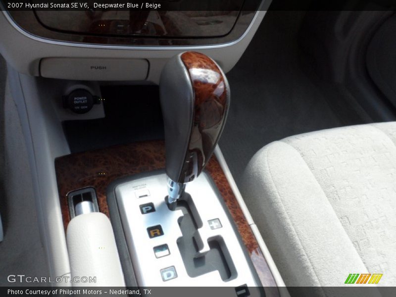 Deepwater Blue / Beige 2007 Hyundai Sonata SE V6