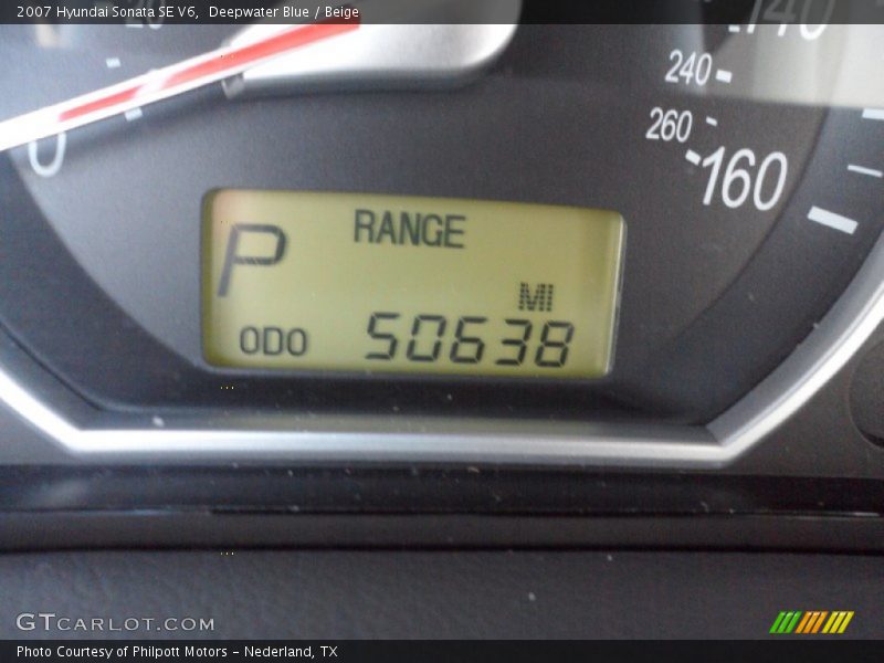 Deepwater Blue / Beige 2007 Hyundai Sonata SE V6