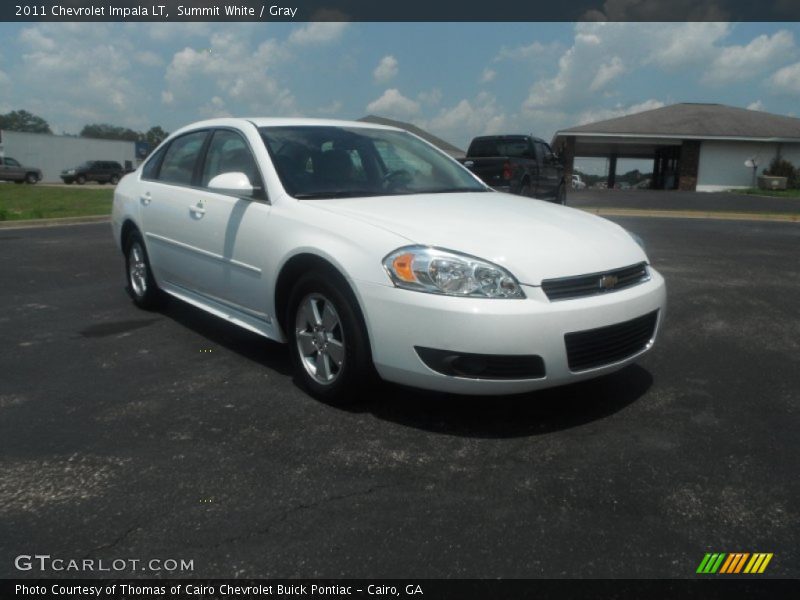 Summit White / Gray 2011 Chevrolet Impala LT