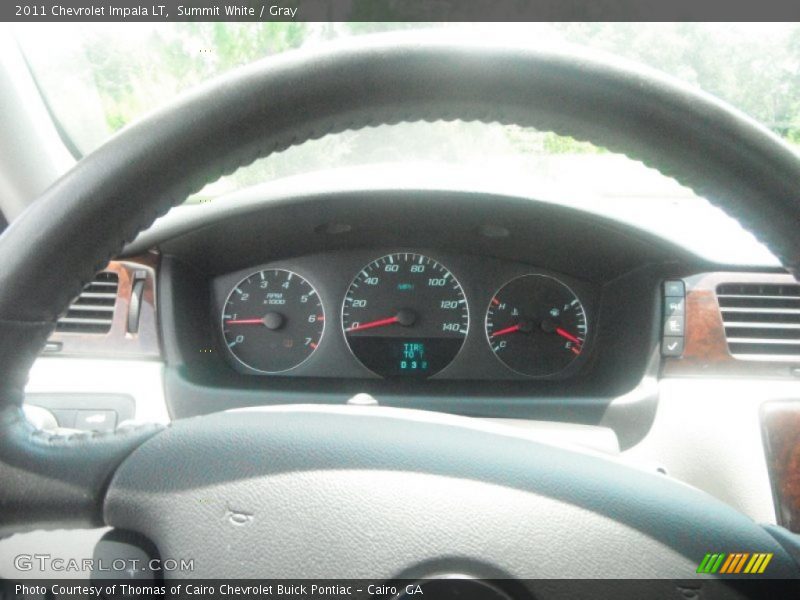 Summit White / Gray 2011 Chevrolet Impala LT