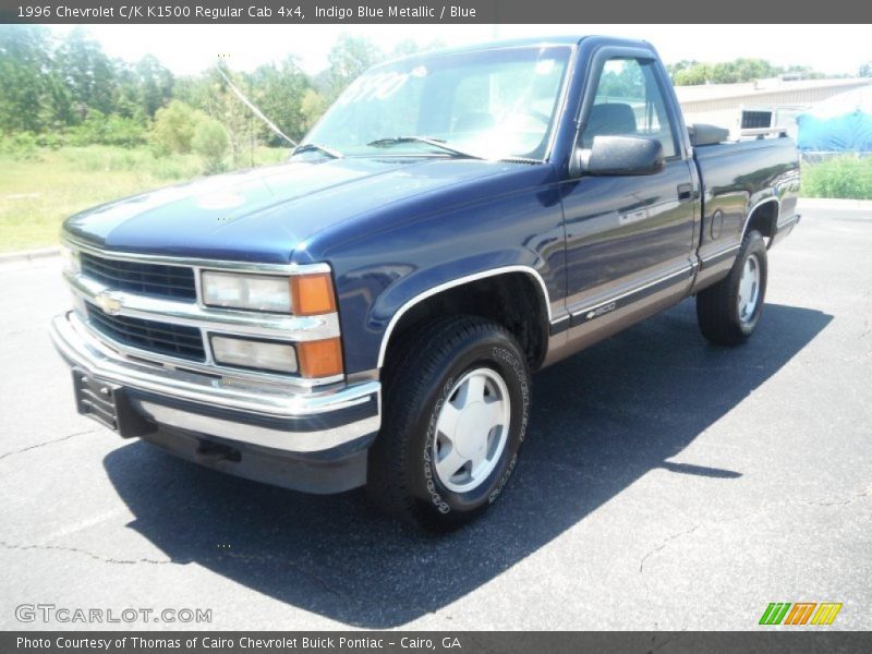 Indigo Blue Metallic / Blue 1996 Chevrolet C/K K1500 Regular Cab 4x4