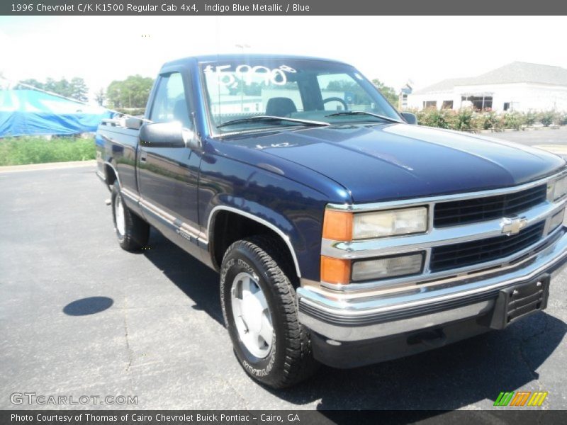 Indigo Blue Metallic / Blue 1996 Chevrolet C/K K1500 Regular Cab 4x4