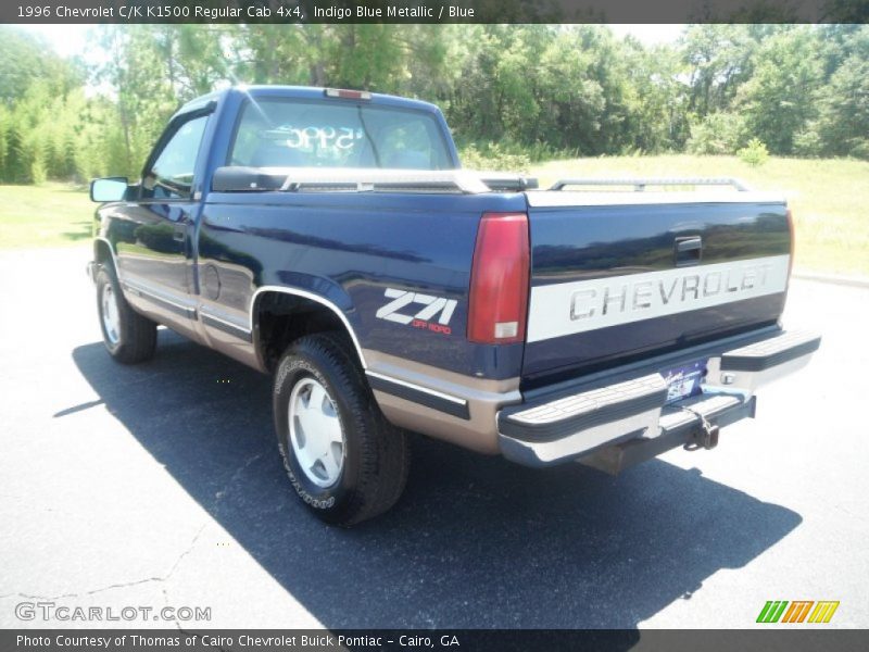 Indigo Blue Metallic / Blue 1996 Chevrolet C/K K1500 Regular Cab 4x4