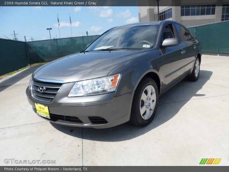 Natural Khaki Green / Gray 2009 Hyundai Sonata GLS