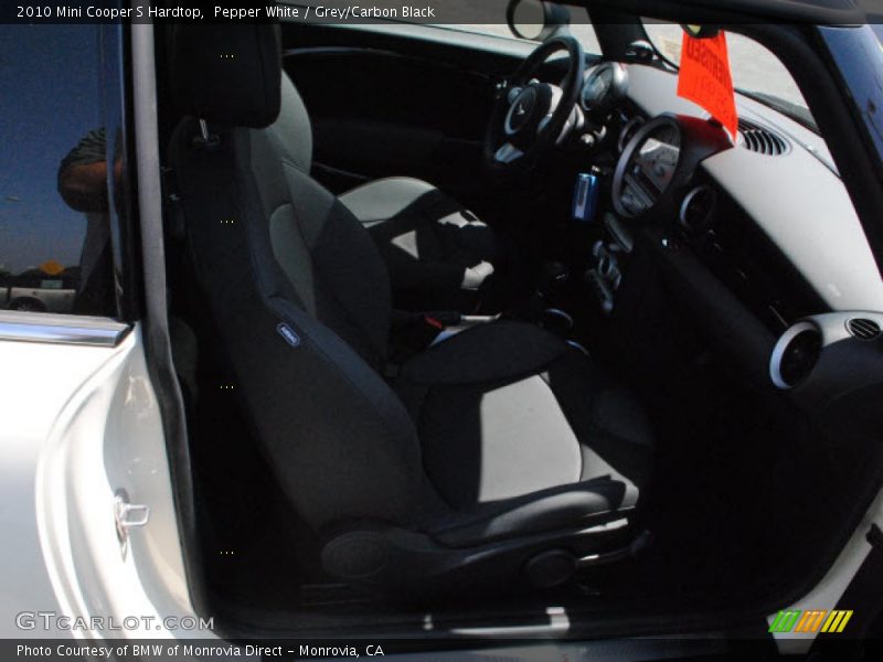 Pepper White / Grey/Carbon Black 2010 Mini Cooper S Hardtop