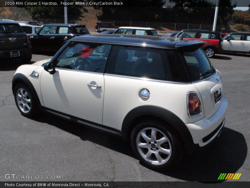 Pepper White / Grey/Carbon Black 2010 Mini Cooper S Hardtop